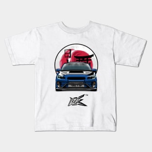 subaru wrx sti rally blue Kids T-Shirt